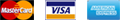 We take Master Card, Visa and American Express